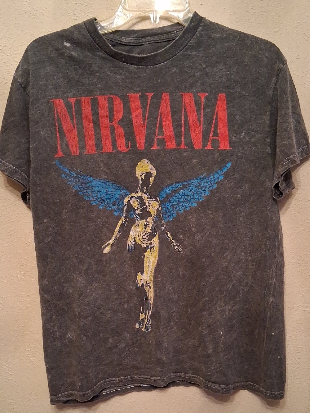 Nirvana In Utero Graphic T Shirt (Size: Medium) Acid Wash